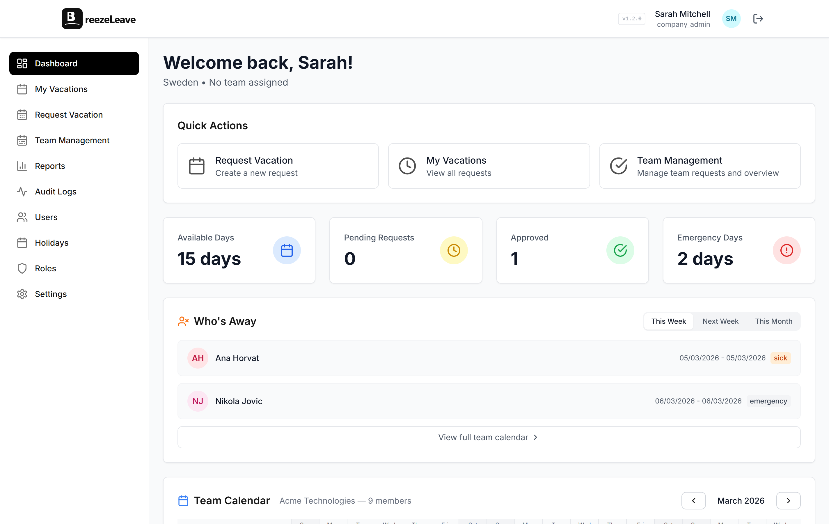 Team Capacity Planning: See Who's Available Before Approving Leave