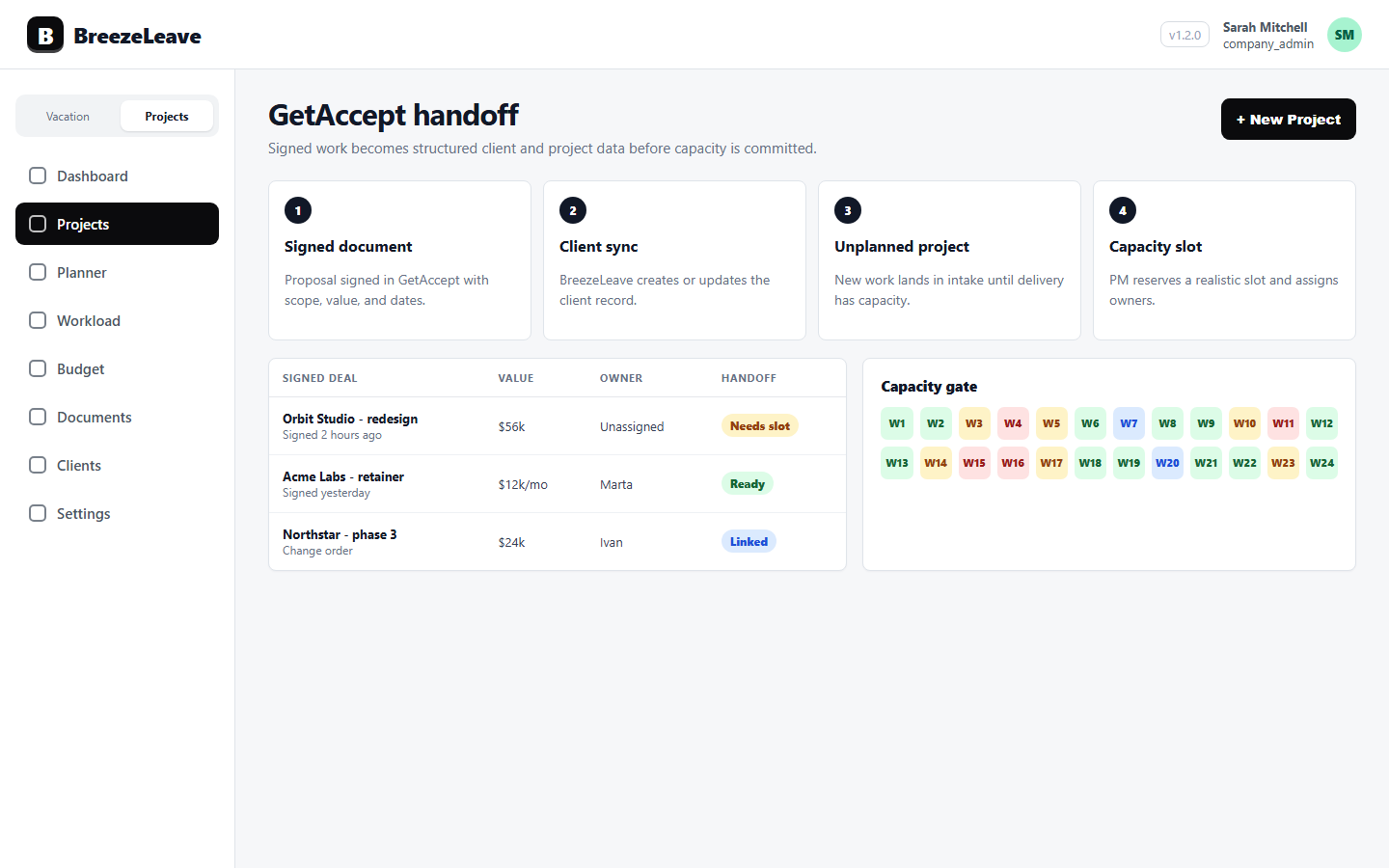 GetAccept Sales-to-Delivery Handoff for Agency Projects